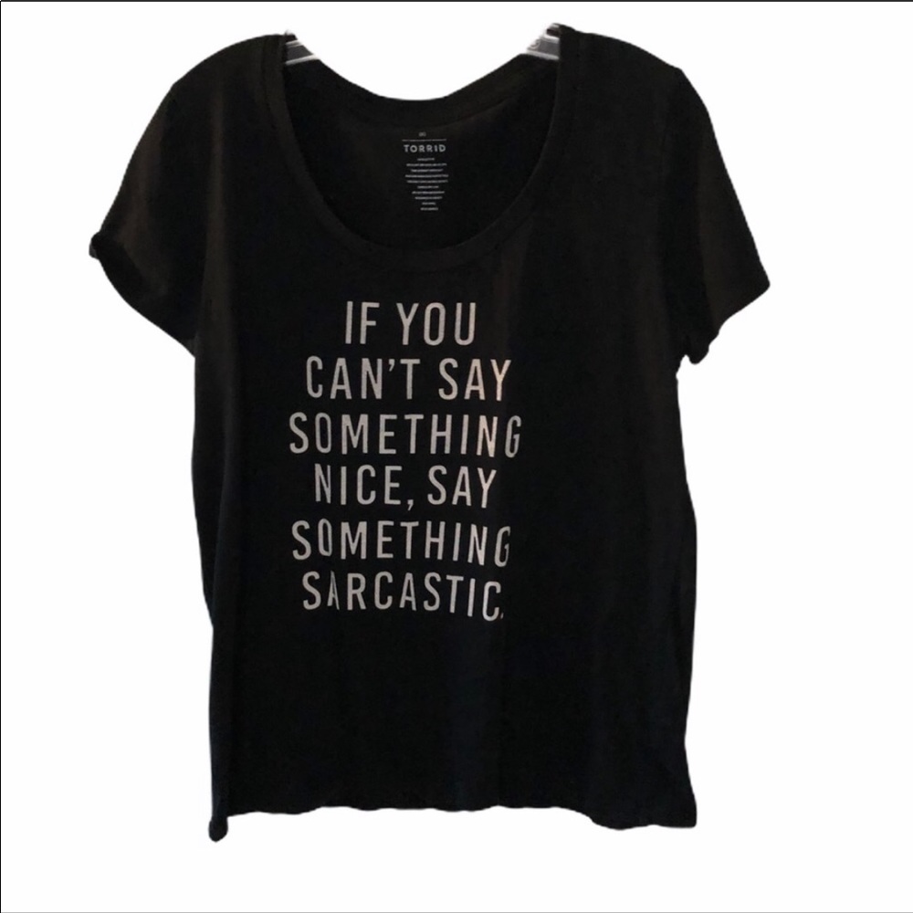 Torrid black graphic tee. Size 00.